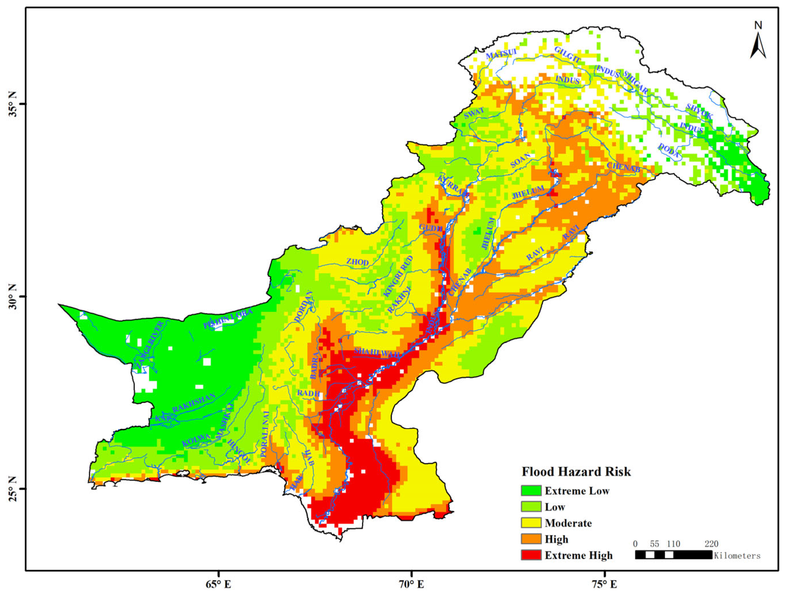 Pakistan 2022 Flood Risk Layers